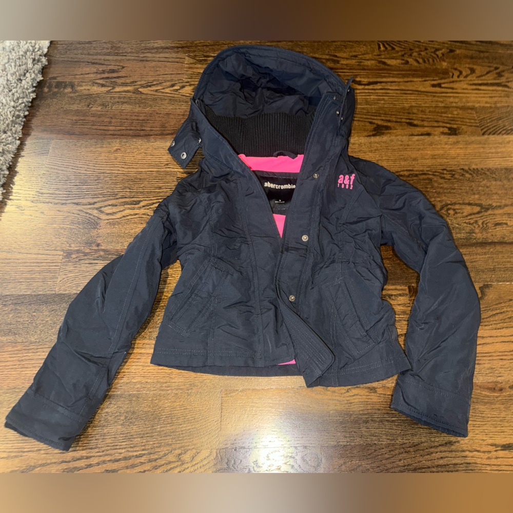 Abercrombie & Fitch Kids hooded lined coat medium
